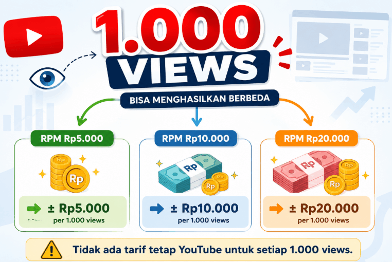 1.000 Views Tidak Punya Tarif Tetap
