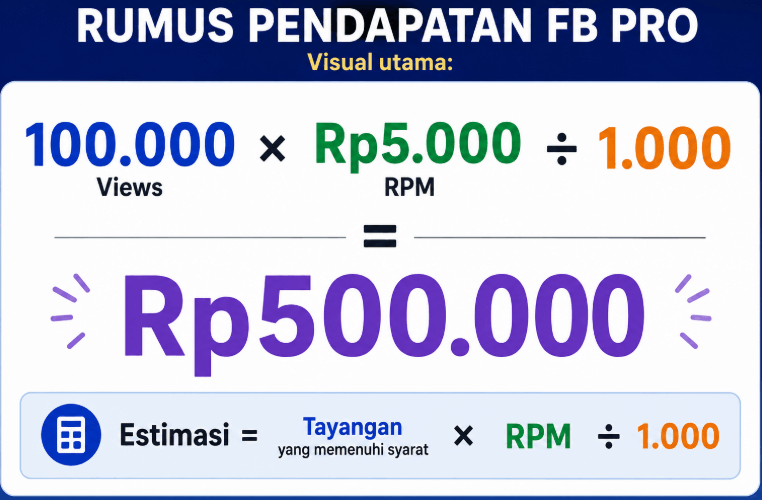 Cara Menghitung Penghasilan FB Pro
