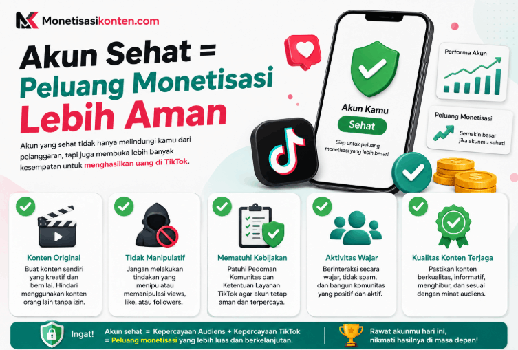 Akun Harus Mematuhi Kebijakan TikTok