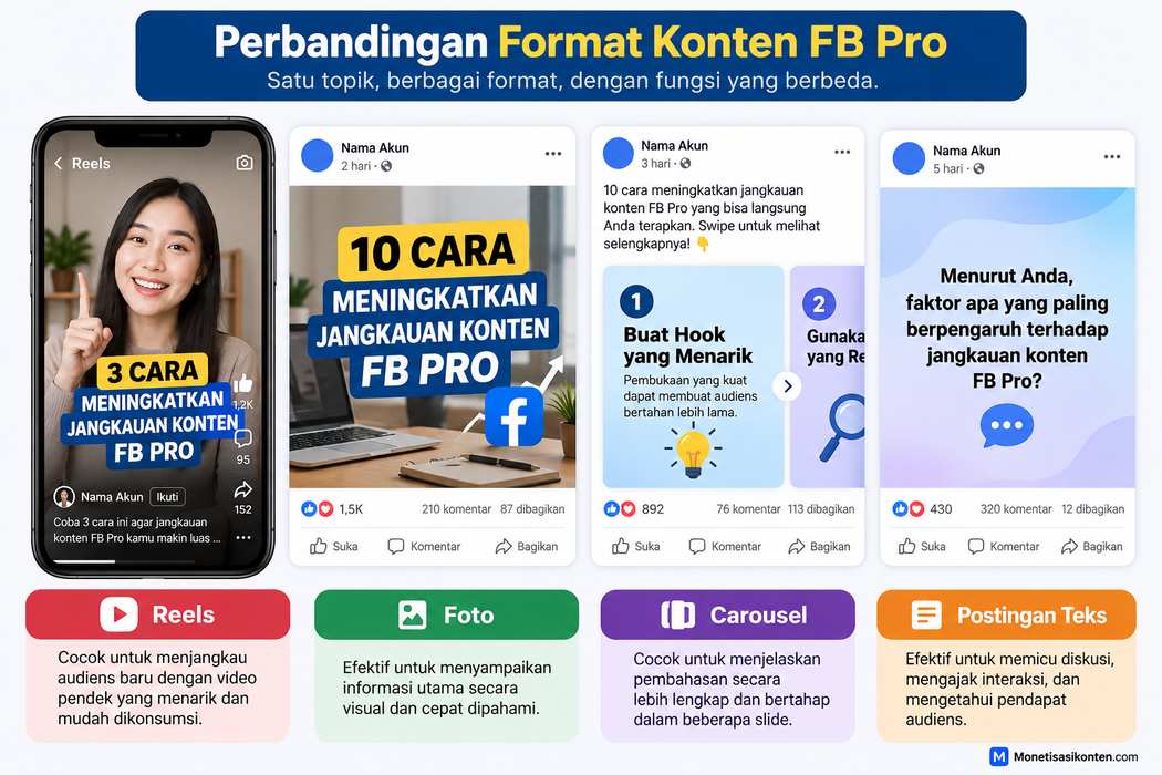 Gunakan Format Konten yang Sesuai dengan Materi