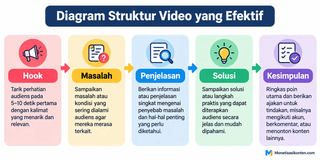 Pertahankan Perhatian Penonton dengan Struktur Konten yang Jelas